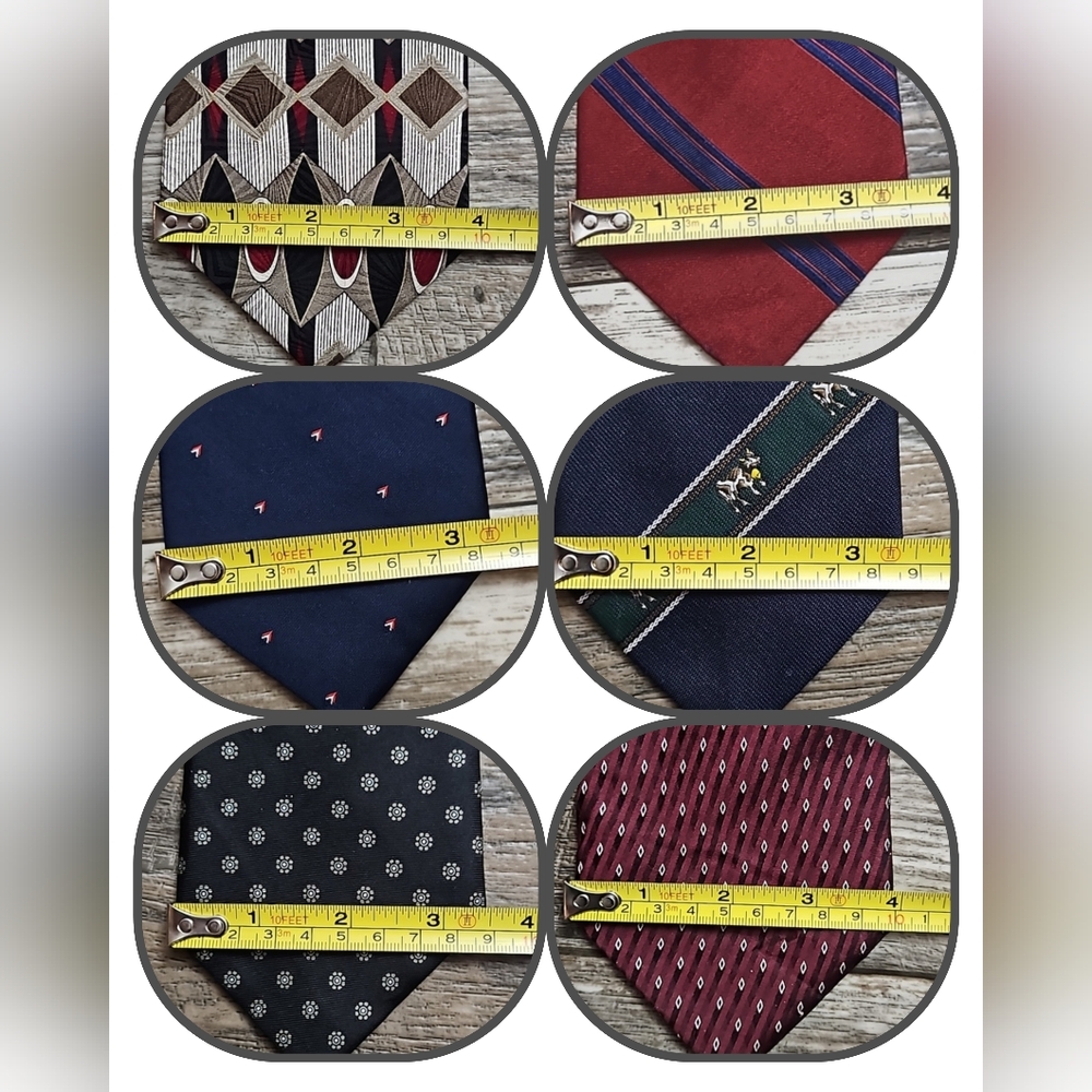 Men's Ties Blues Reds 6 Ties Casual Work Business Multi Colors Multi Brands - Picture 3 of 16